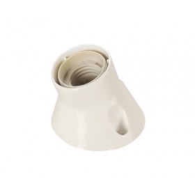 Portalampada base curva 0079 bianco parete termoplastico