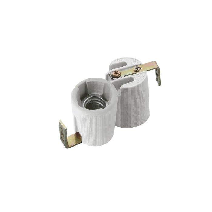 Porzellan-Lampenfassung mit Mignon-Halterung für...