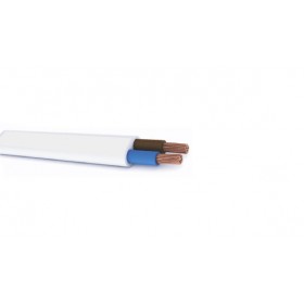 Câble électrique plat pour appareil électroménager 2x0,75mmq blanc h03vvh2f