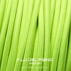 Cavo stoffa colorato giallo fluo 2x075mmq