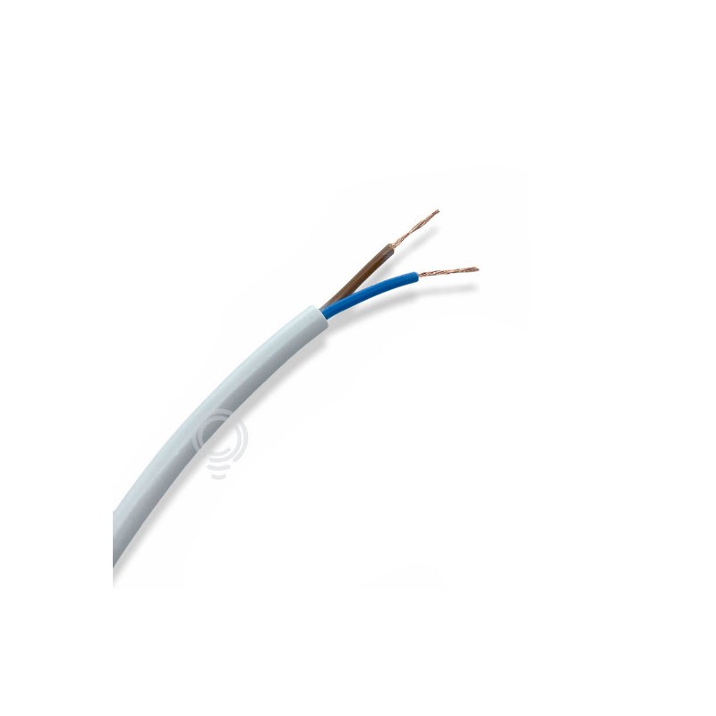 Electric rubber cable 2x0,75mmq white round...