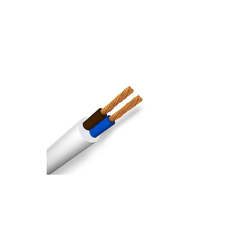 Electric cable sibilgomma white 2x1mmq icel