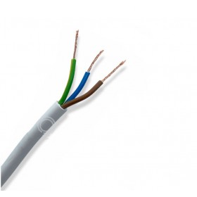 Câble électrique caoutchouté flexible 3x0,50mmq blanc h03vv-f