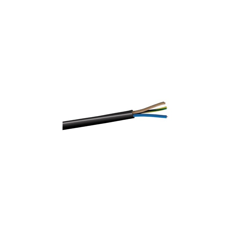 Cavo elettrico gommato nero 3x0m75 mmq h03vv-f
