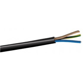 Cavo elettrico gommato nero 3x0m75 mmq h03vv-f