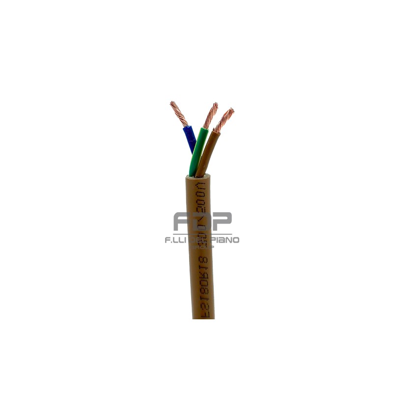 Electric rubber cable 3x1,5mmq brown fs18or18...
