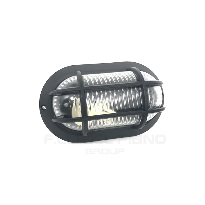 E27 black tortoise-shaped outdoor ceiling light with grid 