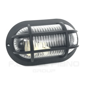 E27 black tortoise-shaped outdoor ceiling light with grid 
