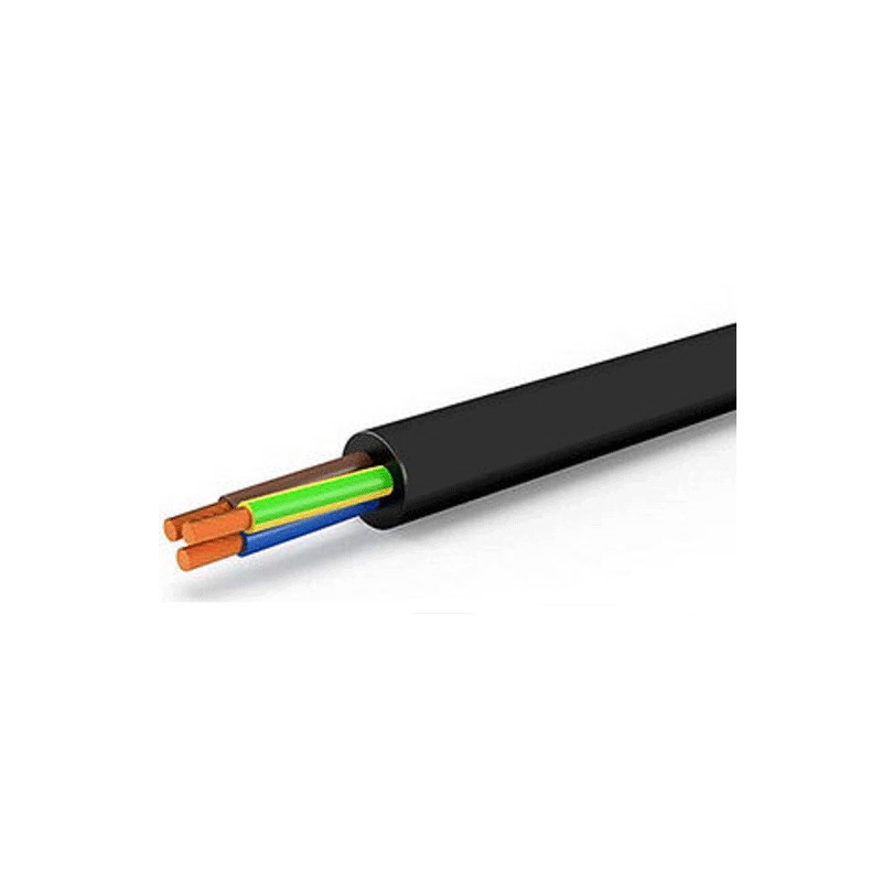 Cavo gommato similgomma nero 3x1 imq h05vv-f icel