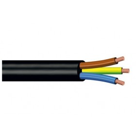Black power cable 3x2.5mmq vinilgomma schwarz h05vvf icel