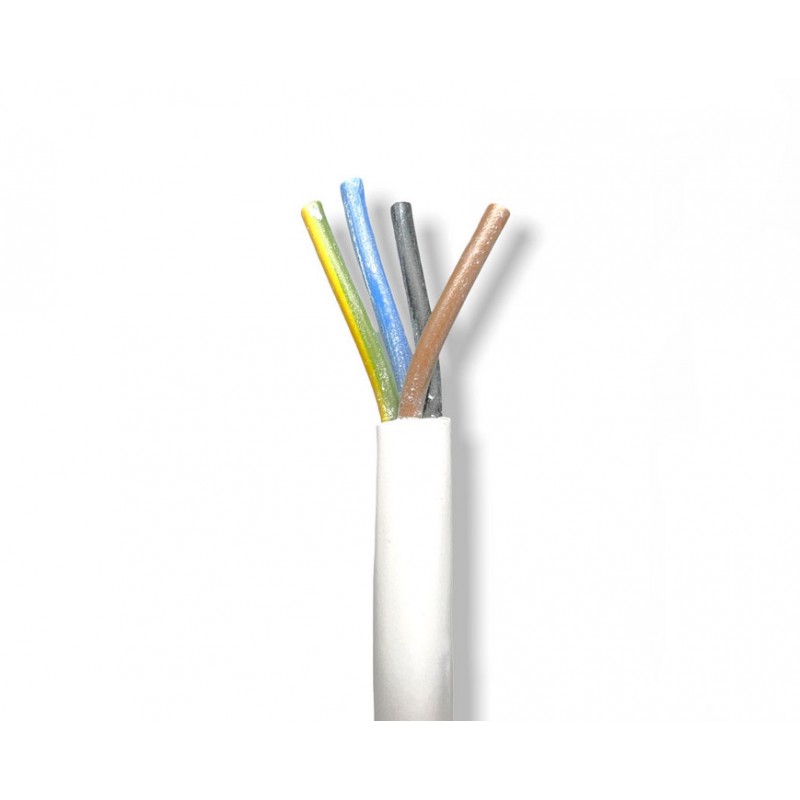 Tuteur de câble caoutchouté 4x0,50 mmq blanc...