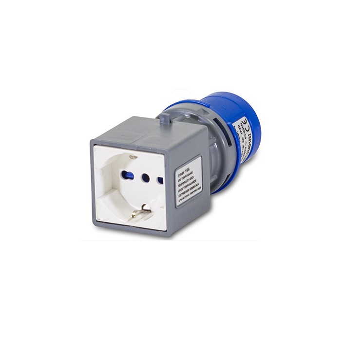Industrieadapter cee stecker 220 blau 1unesa...