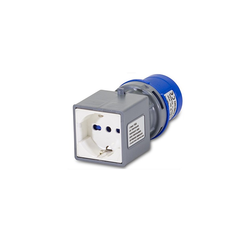 Industrieadapter cee stecker 220 blau 1unesa...