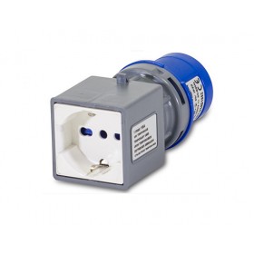 Adaptateur industriel fiche cee 220 blue 1unesa prise universelle 2p t master
