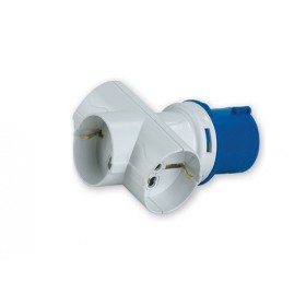 Adaptateur prise électrique industrielle cee 220 3 prises unel german master