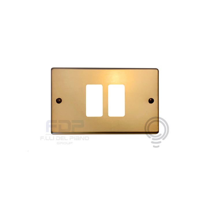 Plaque Magic aluminium bronze 2 trous d.65 avec vis