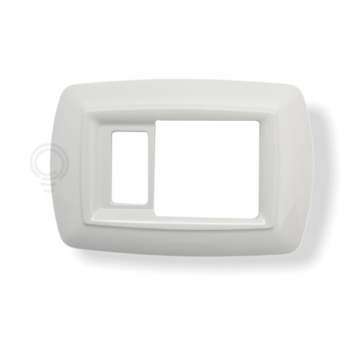 Round plate 2f unel 1p white technopolymer 2598ba