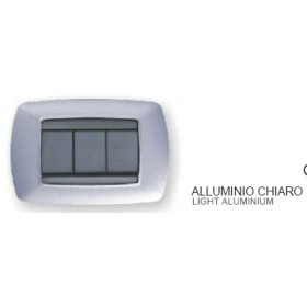 Placca life 4f alluminio chiaro per living classic 2984ac