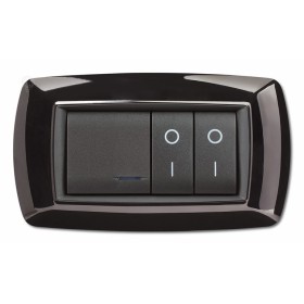 Placca life 4f nero lucido per living classic 2984n elettrocanali 