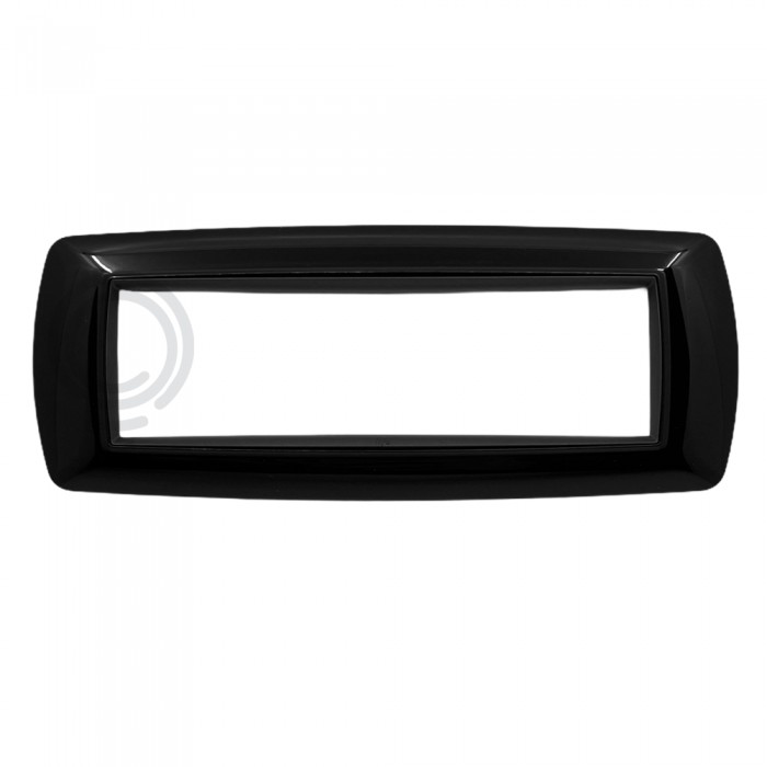 Placca life 7f nero lucido per living classic 2987n elettrocanali