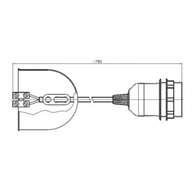 Pendel cavo lampadari sospensione cm.70 illuminazione bianco  