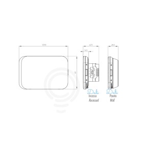 Cronotermostato a led  wi fi incasso scatola 503 smatphone geca