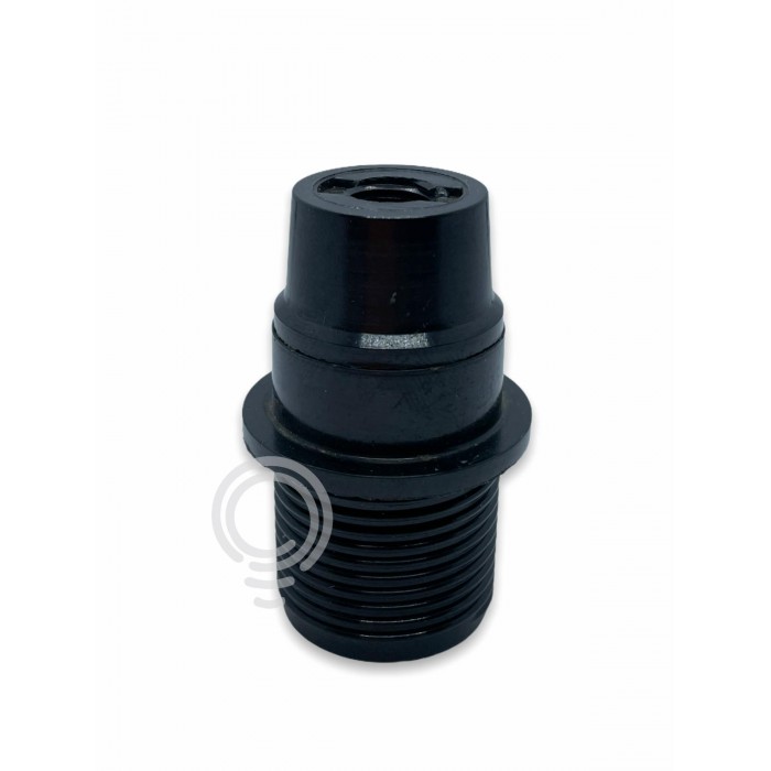 Portalampada mezzo filettato nero e14  resina
