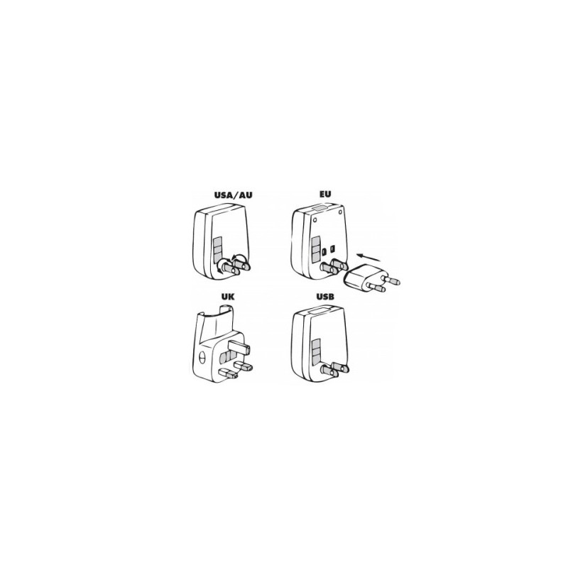 Travel adapter universal electric usb 33500110