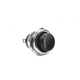 Universal black round flush button 3a 125va n / open