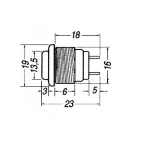 Bouton de sortie rouge universel 3a 125va n / ouvert