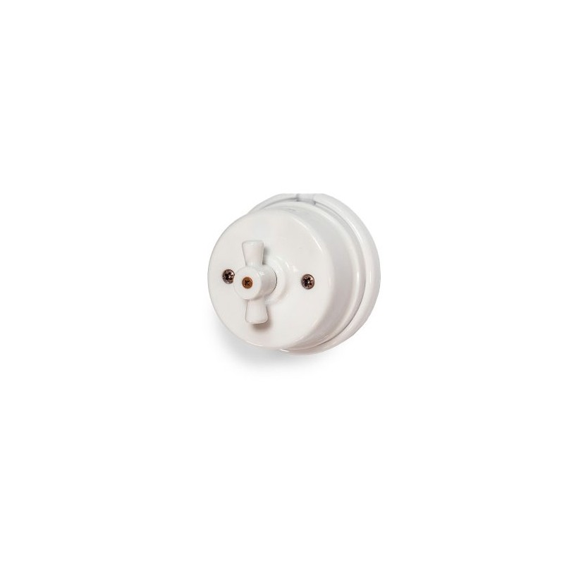 Switch commutateur rotatif antique porcelaine 10 a