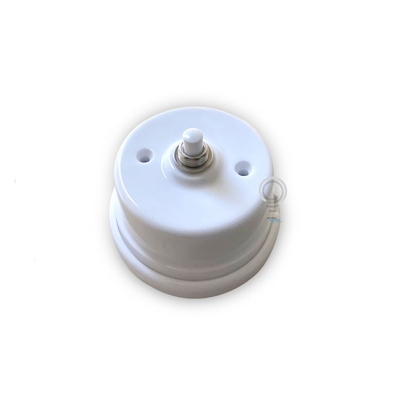 Pulsante ceramica porcellana antico bianco...