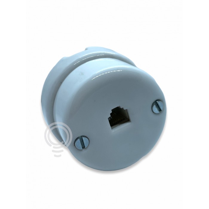 Presa telefonica parete porcellana   6/4c  2