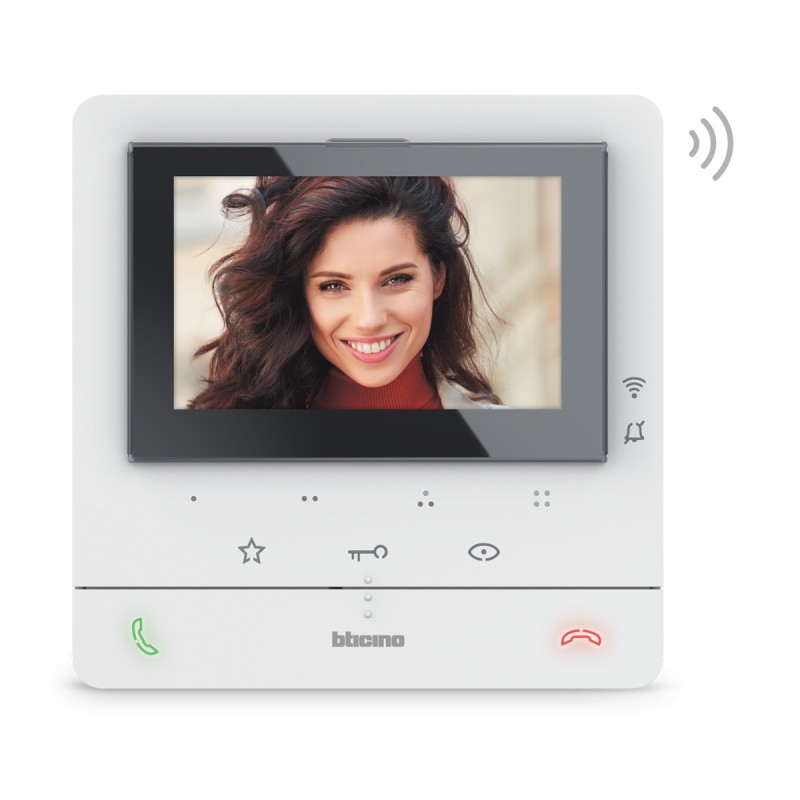 Kit vivavoce monofamiliare classe 100x wifi teleloop display lcd 5" ticino