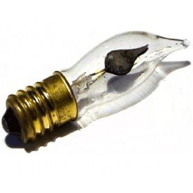 Votive flame effect lamp small olive e14 mignon 17x75