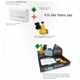 Rivelatore gas metano elettrovalvola kit 3/4 220v geca