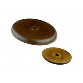 Base en bois de noyer d.95mm pour prise électrique en porcelaine vintage 9003nc
