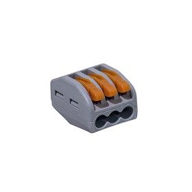 Electric clamping terminal 3 positions single quick coupling 2,5mmq 32a