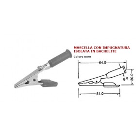 Mascella con impugnatura isolata nero  02012120