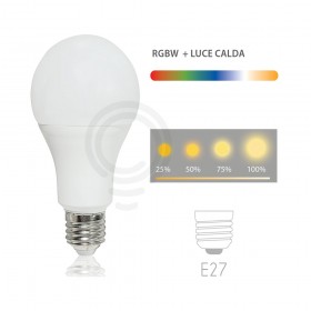 Lampada led sfera goccia rgb wireless alexa smart 12w e27 950lm