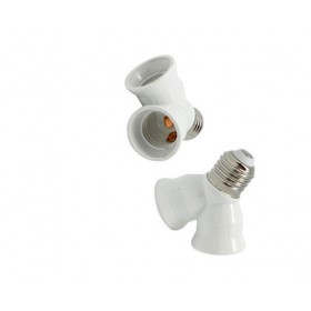 Splitter adapter for 2 edison lamps e27 white 39pa2702