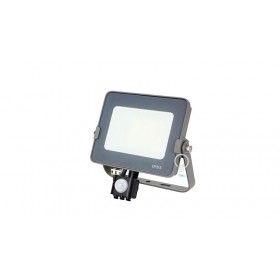 Faretto proiettore sensore pir grigio led ip65 reflector 20w 6500k 1600lm