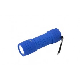 Pila torcia a led in gomma tascabile 2w 3xaaa leggera maneggevole