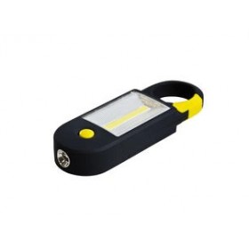 Torcia lampada da lavoro led portatile 3xaaa antiurto a gancio 