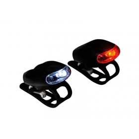 Luci bici kit di due lampade ovali con funzione flash 2xlr1130