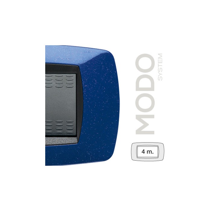 Placca modo 4 posti blu vio 39tc364 master