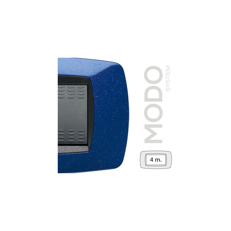 Placca modo 4 posti blu vio 39tc364 master