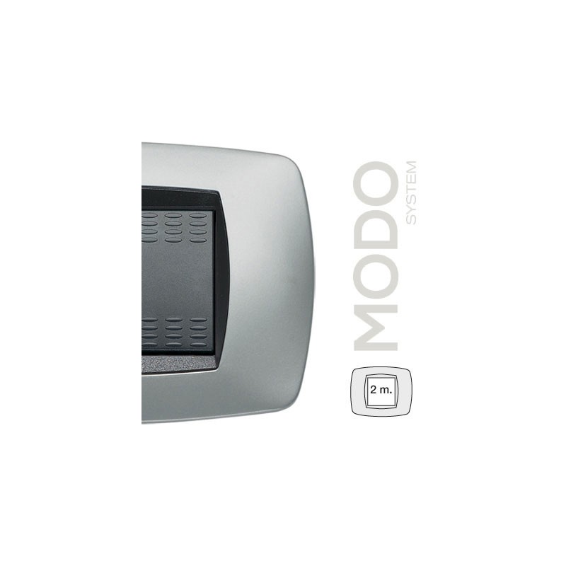 Placca modo 2 posti titanio 39tc252 master