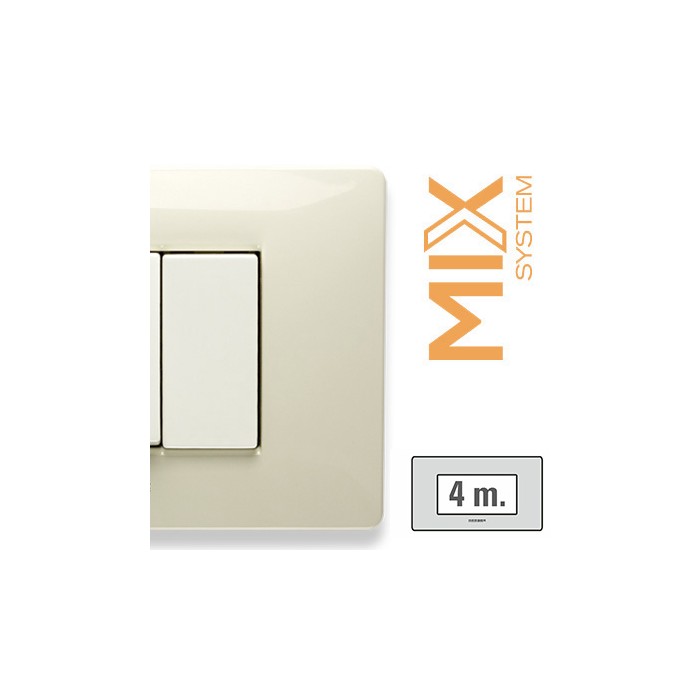 Placca modo 4 posti avorio 39tc284 master