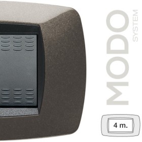 Placca modo 4 posti grigio antracite 39tc384 master 